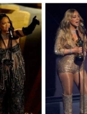 Рианна поддержала Мэрайю Кэри на рождественском концерте в Лас-Вегасе Рианна поддержала Мэрайю Кэри на рождественском концерте в Лас-Вегасе