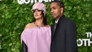 Рианна в эффектном образе поддержала A$AP Rocky на вечеринке в честь выхода его нового альбома