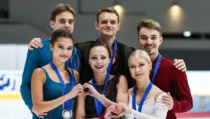 Российские фигуристы заняли весь пьедестал в соревнованиях спортивных пар на турнире в Японии