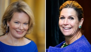 Королевы Бельгии и Нидерландов, не сговариваясь, появились на публике в нарядах одного оттенка