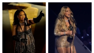 Рианна поддержала Мэрайю Кэри на рождественском концерте в Лас-Вегасе Рианна поддержала Мэрайю Кэри на рождественском концерте в Лас-Вегасе