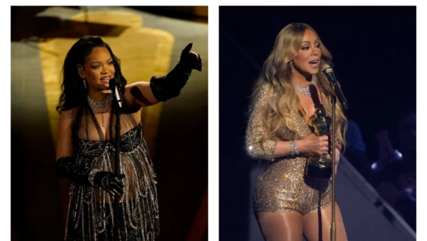 Рианна поддержала Мэрайю Кэри на рождественском концерте в Лас-Вегасе Рианна поддержала Мэрайю Кэри на рождественском концерте в Лас-Вегасе